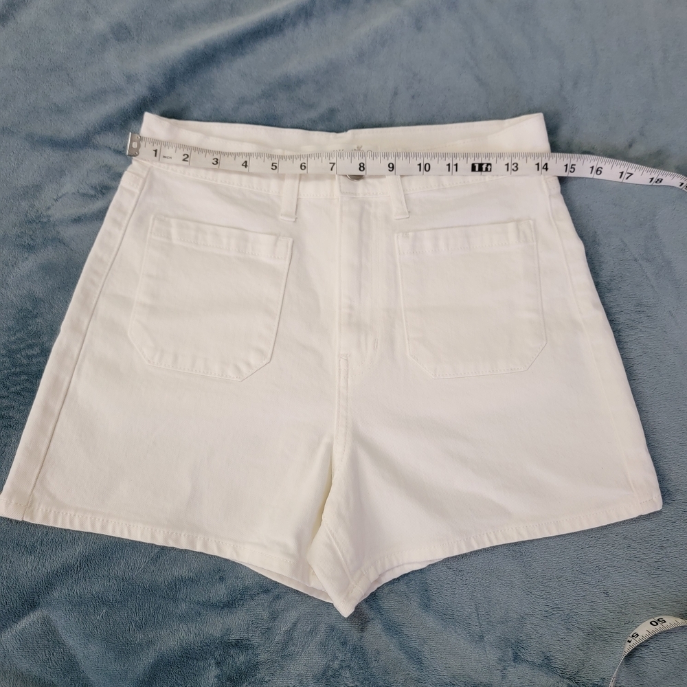 Altar'd State High Waist Sailor Tile White Shorts Size 27 - Picture 6 of 12